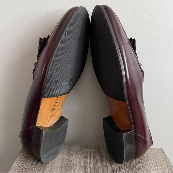 BALLY SWITZERLAND // burgundy leather vintage loafers (Sz. 8.5) - Picture 6 of 6